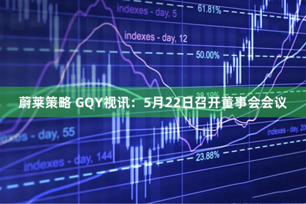 蔚莱策略 GQY视讯：5月22日召开董事会会议